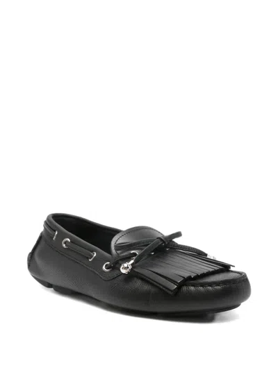 Jimmy Choo Tassel Leather Loafers In Black
