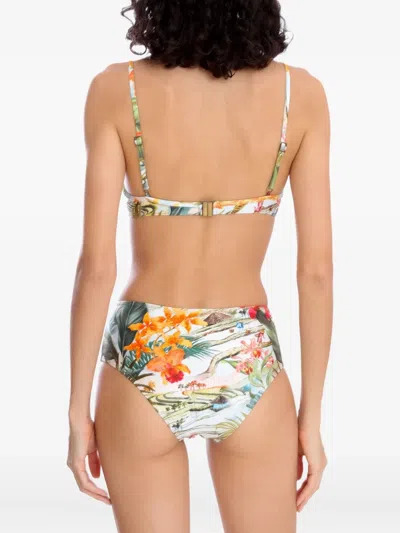 Lygia & Nanny Twist-front Floral-print Bikini
