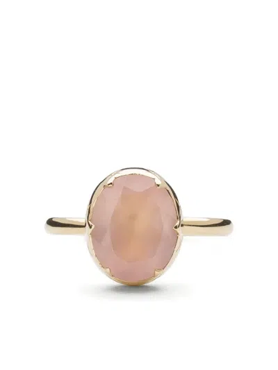 We By Whitebird 9k Yellow Gold Jelly Pink Quartz Ring