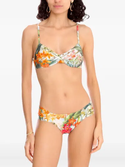 Lygia & Nanny Twist-front Floral-print Bikini