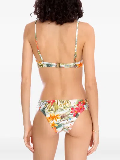 Lygia & Nanny Twist-front Floral-print Bikini