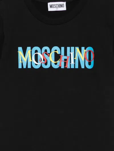 Moschino Logo-print Cotton T-shirt In Black