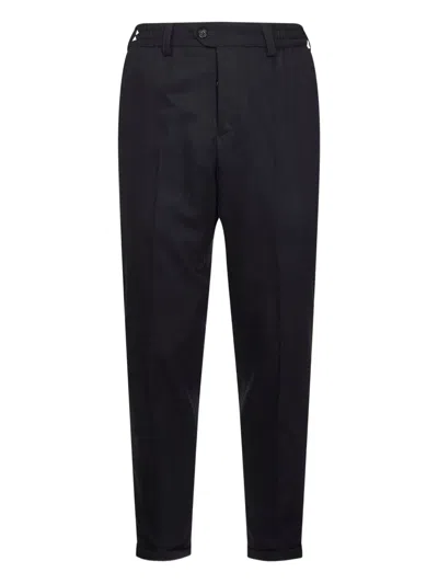 Pt Torino Michael Tailored Wool Trousers In Blue
