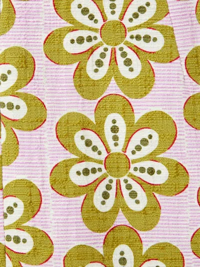 La Doublej Floral-print Cotton-blend Skirt In Multi