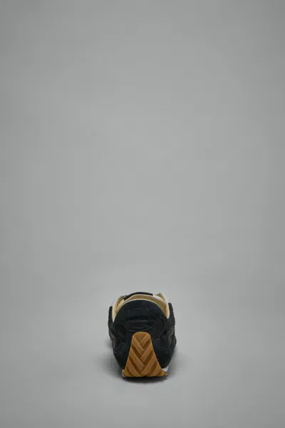 Bottega Veneta Black Suede And Nylon Orbit Flash Sneakers In Blue