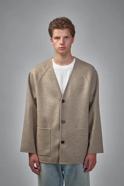 Bottega Veneta Light Double Wool And Cashmere Coat In Neutral