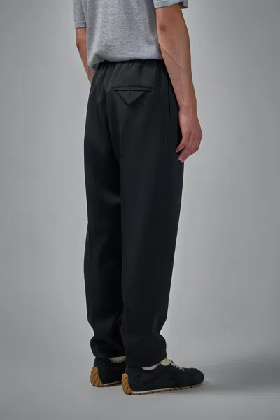 Bottega Veneta Wool Grain De Poudre Trousers In Black