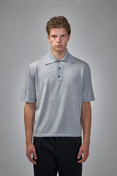 Bottega Veneta Light Grey Melange T-shirt In Gray