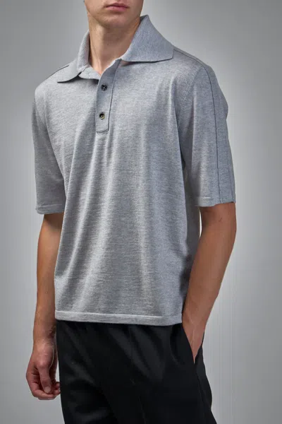 Bottega Veneta Light Grey Melange T-shirt In Gray