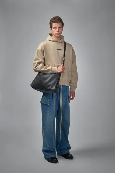 Essentials Classic Fit Fleece Hoodie In Brown