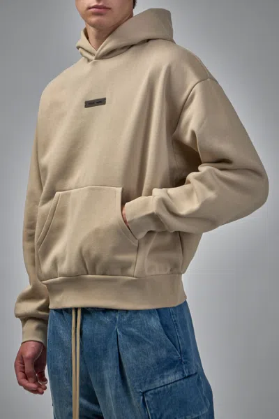 Essentials Classic Fit Fleece Hoodie In Brown