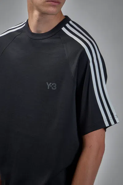Y-3 Adidas Y 3 Black T Shirt In Wool And Nylon Blend In Black