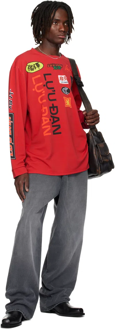 Lu'u Dan Gray Wadded Stack Jeans In Black