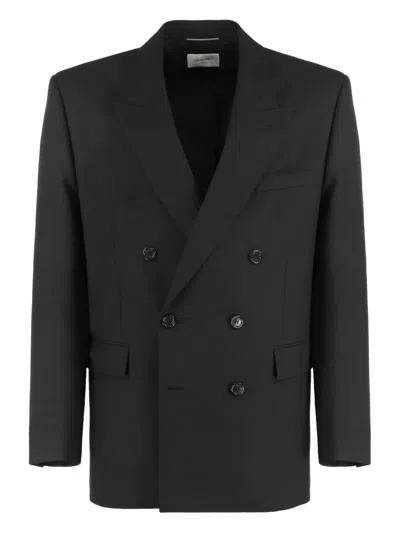 Saint Laurent Double-breasted Jacket Jackets Black