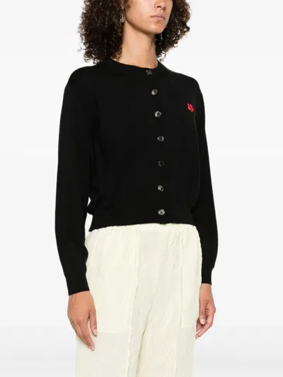 Kenzo Boke Crest Crew Cardigan In Black