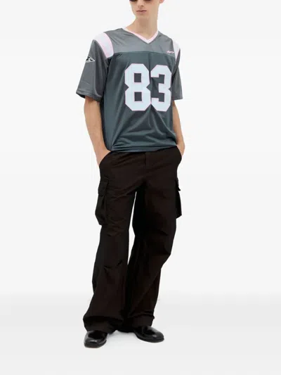 Ice & Techno Perforated-panel Number Applique T-shirt In Multi