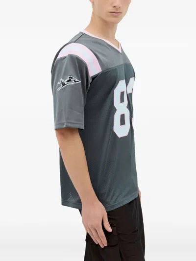 Ice & Techno Perforated-panel Number Applique T-shirt In Multi