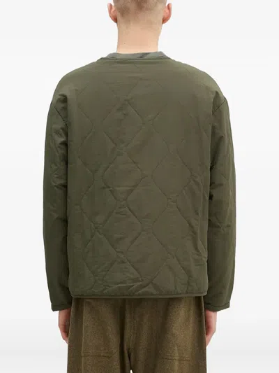 Stan Ray Quilted Zip-up Jacket In Green