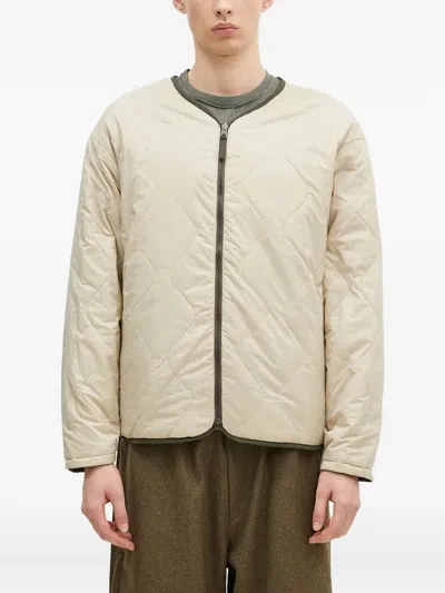 Stan Ray Quilted Zip-up Jacket In Green