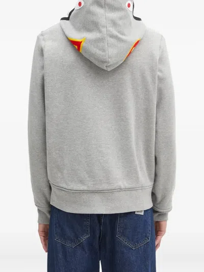 A Bathing Ape Shark-hooded Zip-up Sweatshirt In Gray