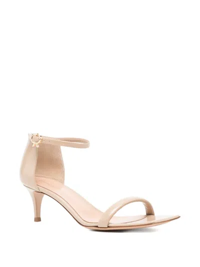 Gianvito Rossi Nuit Leather Ankle-strap Sandals In Neutral