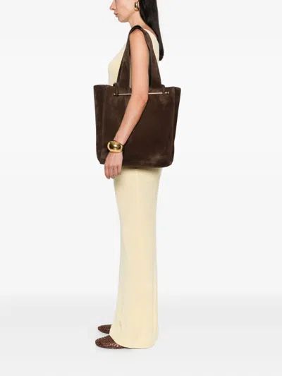 Strathberry Suede Shoulder Bag In Brown