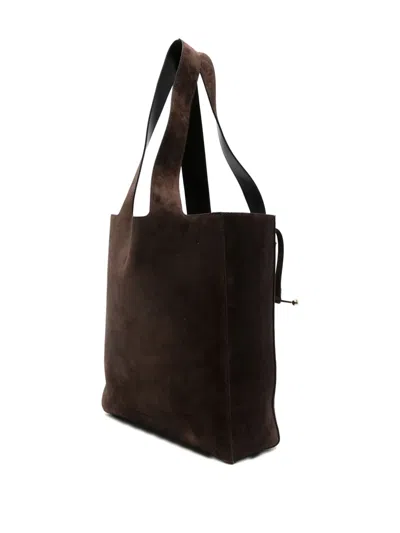 Strathberry Suede Shoulder Bag In Brown