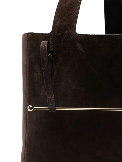 Strathberry Suede Shoulder Bag In Brown