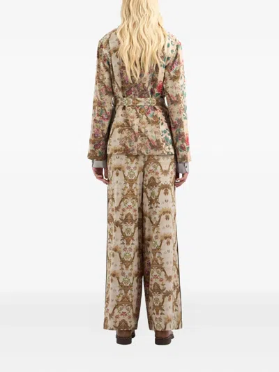 Pierre-louis Mascia Floral-pattern Blazer In Yellow