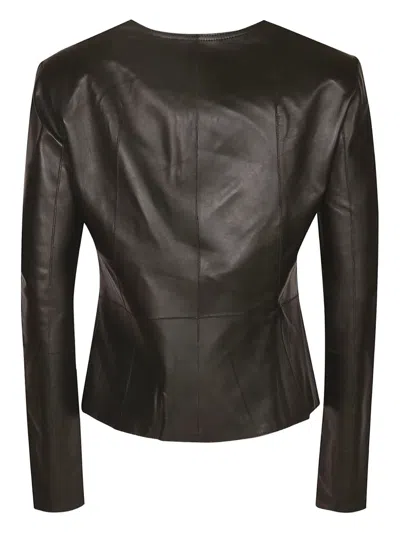 Sword 6.6.44 Zip-fastening Leather Jacket In Black