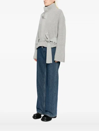 Brandon Maxwell Zip-up Jumper In White