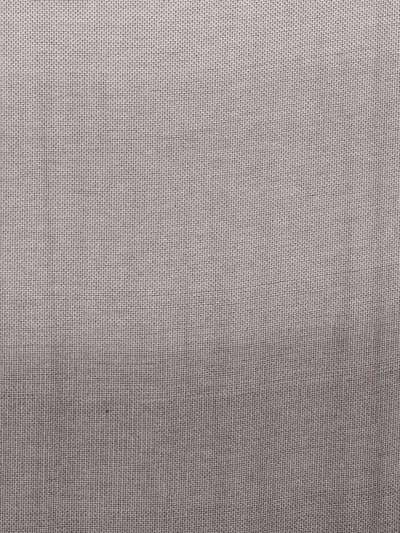 Emporio Armani Fringed Edges Rectangular Logo Scarf In Purple