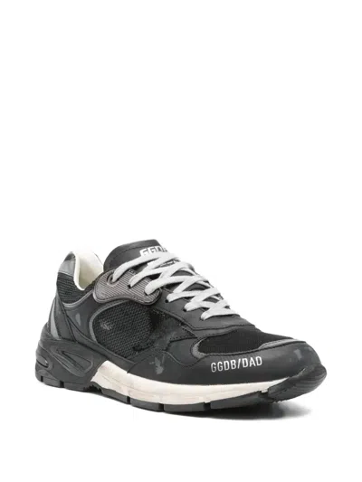 Golden Goose Black Leather And Mesh Running Dad Sneakers In Black