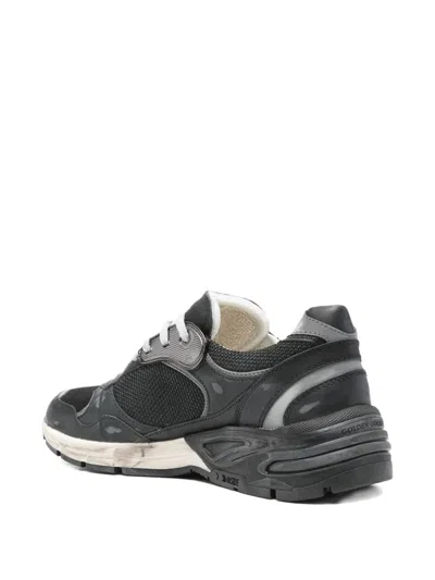 Golden Goose Black Leather And Mesh Running Dad Sneakers In Black