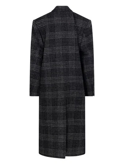 Isabel Marant Étoile Long Checked Double-breasted Notched Lapels Coat