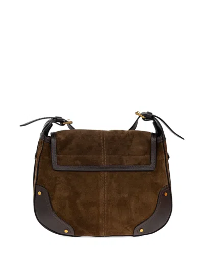 Isabel Marant Sierra Buckle-fastening Leather Shoulder Bag In Brown