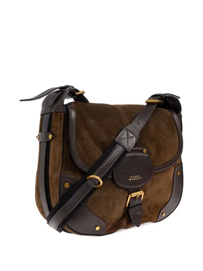 Isabel Marant Sierra Buckle-fastening Leather Shoulder Bag In Brown