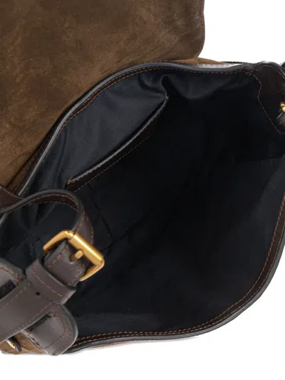 Isabel Marant Sierra Buckle-fastening Leather Shoulder Bag In Brown