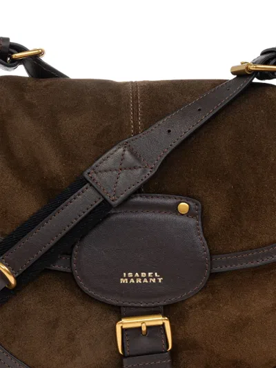 Isabel Marant Sierra Buckle-fastening Leather Shoulder Bag In Brown