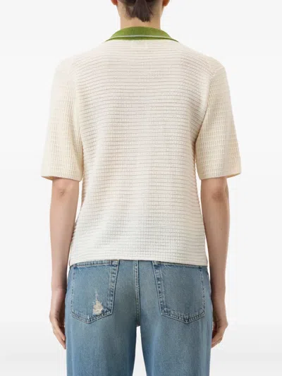 Closed Short Sleeve Cardigan In Green