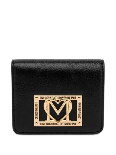 Love Moschino Logo-plaque Wallet In Black