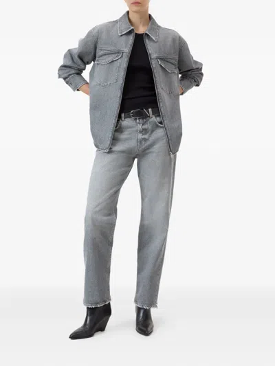 Closed Denim Shirt In Gray