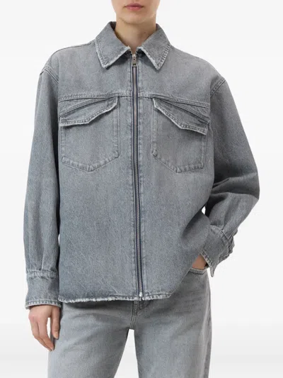 Closed Denim Shirt In Gray