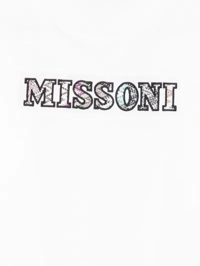 Missoni Embellished-logo T-shirt In White