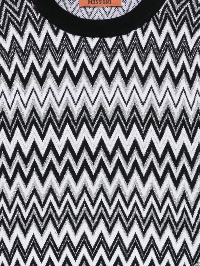 Missoni Zigzag-pattern Wool-blend Sweater In Gray