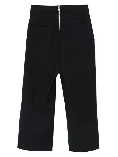 Balmain Button-fastening Wrap Trousers In Black