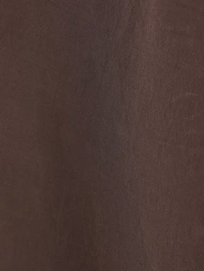 Brunello Cucinelli Pleated Midi Skirt In Brown
