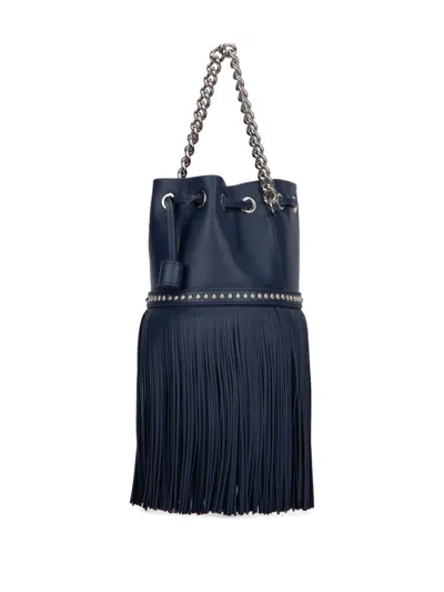 J & M Davidson Carnival Fringed Studded Bucket Bag