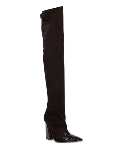 Sonora Pasilla Croc-detail Boots