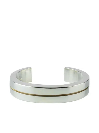 Parts Of Four Sterling Silver Crescent Crevice Bracelet In Metallic